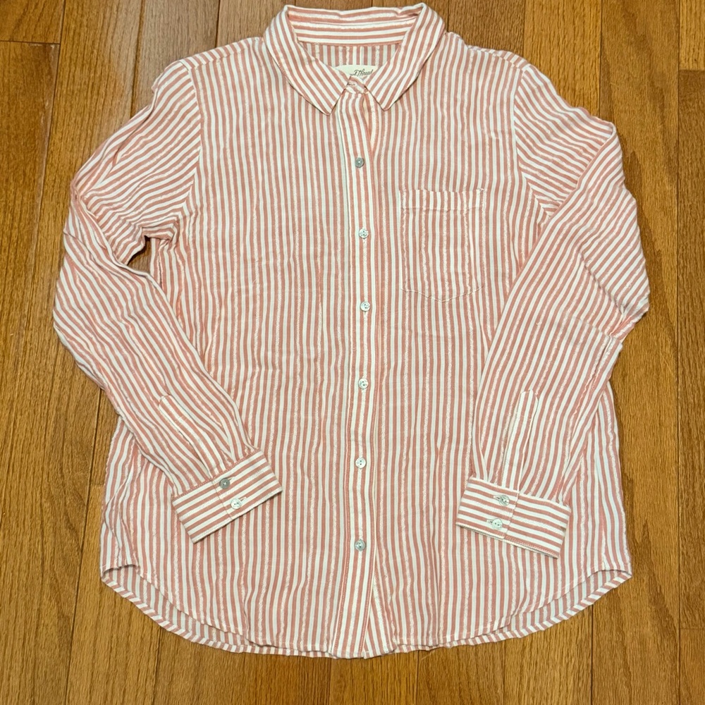 Women’s Striped Button-Up Shirt